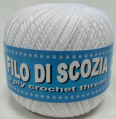 Kordonek Filo di Scozia 15/3 biały