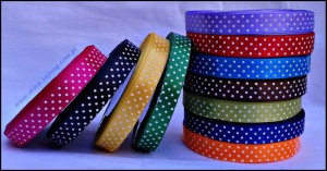Wstążka satynowa 12mm kropki