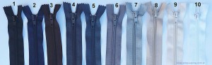 Zamek żyłka 18cm nierozdzielczy spodniowy