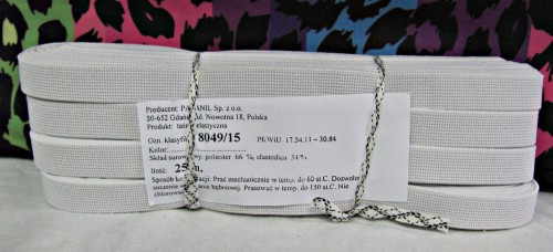 Guma 15mm biała 