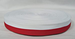 Taśma 20mm order biało-czerwona